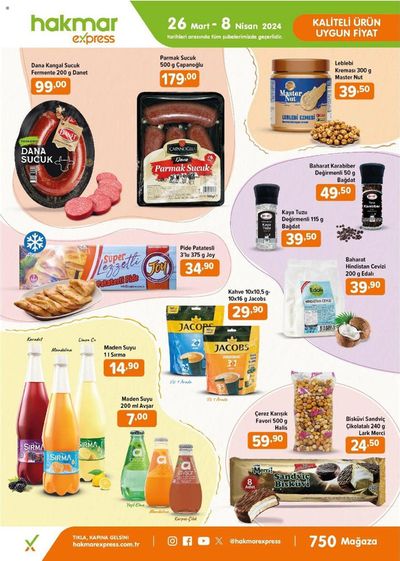 Süpermarketler fırsatları, Çayırova | Kaliteli Ürün Uygun Fiyat de Hakmar Express | 26.03.2024 - 08.04.2024