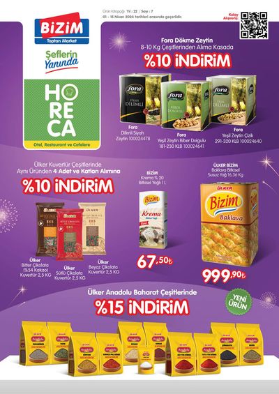 Süpermarketler fırsatları | Bizim Toptan katalog de Bizim Toptan | 02.04.2024 - 16.04.2024