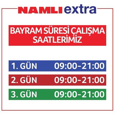 Namlı Hipermarketleri kataloğu, Beyoğlu | BAYRAM SÜRESI CALISMA SAATLERIMIZ | 10.04.2024 - 24.04.2024