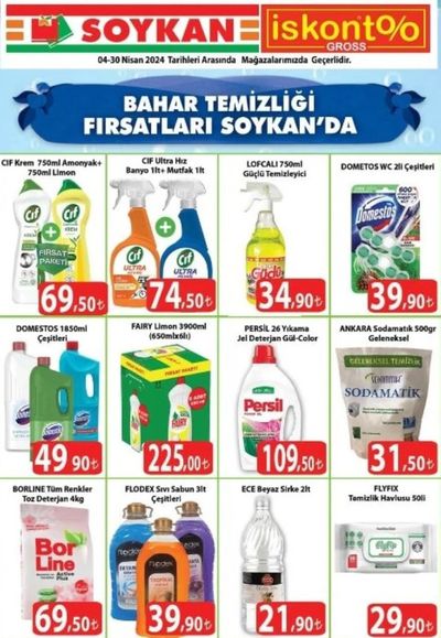 Süpermarketler fırsatları, Altındağ | BAHAR TEMIZLiGi FIRSATLARI SOYKAN'DA de Soykan Market | 15.04.2024 - 30.04.2024