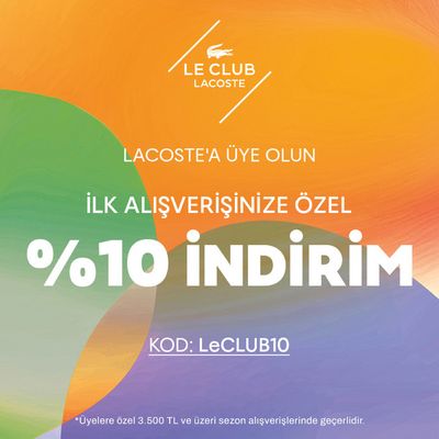 Giyim, Ayakkabı ve Aksesuarlar fırsatları, Kayseri | %10 Indirim de Lacoste | 15.04.2024 - 29.04.2024