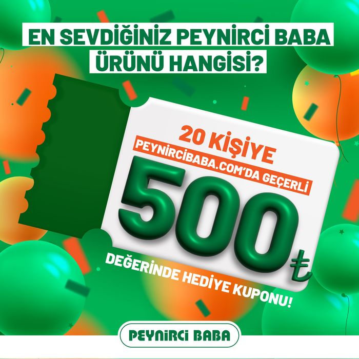 Peynirci Baba kataloğu, İstanbul | Da geçerli 500 TL değerinde hediye çeki kazanan 20 kişiden biri olun! | 15.04.2024 - 29.04.2024