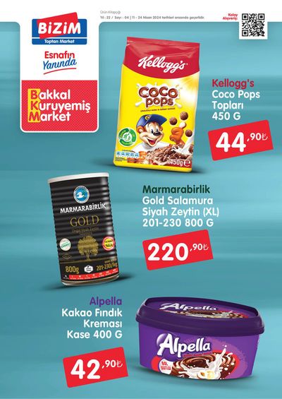 Süpermarketler fırsatları | Bakkal Kuruyemis Market de Bizim Toptan | 16.04.2024 - 30.04.2024