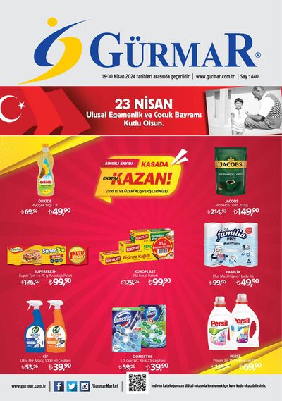 Süpermarketler fırsatları, Gaziemir (İzmir) | Sinirli Sayida Kasada Ekstra Kazan! de Gürmar | 17.04.2024 - 30.04.2024