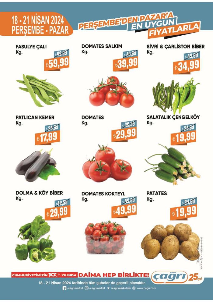 Çağrı Market kataloğu | Perşembe'den Pazar'a En Uygun Fiyatlarla ! | 17.04.2024 - 21.04.2024