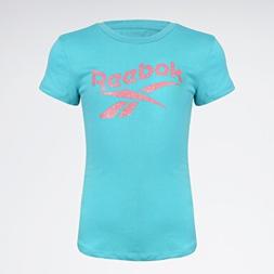 Reebok içinde 499,99 TL fiyatına Big  wavy tee mavi kız çocuk kısa kol t-shirt fırsatı