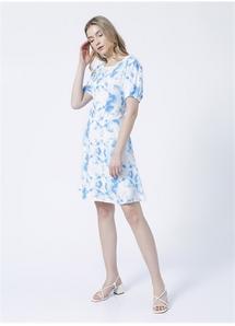 Boyner içinde 154,99 TL fiyatına Aeropostale Beyaz - Mavi Kadın Desenli Elbise K-TENAS fırsatı
