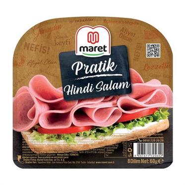 Onur Market içinde 22 TL fiyatına Maret Pratik Hindi Salam 60 gr fırsatı