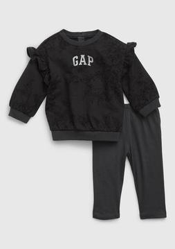 Gap içinde 949,99 TL fiyatına Kız Bebek |                      Gap Logo Çiçek Desenli Sweatshirt Set fırsatı
