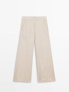 Massimo Dutti içinde 5550 TL fiyatına Buruşuk görünümlü palazzo pantolon - Limited Edition fırsatı