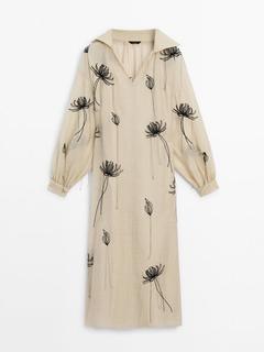 Massimo Dutti içinde 4750 TL fiyatına İşlemeli desenli elbise fırsatı