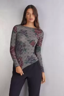 Intimissimi içinde 1045 TL fiyatına Desenli Uzun Kollu Kaşmir Karışımlı Ultralight Mod... fırsatı