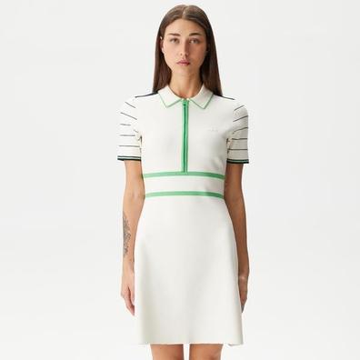 Lacoste içinde 5999 TL fiyatına Lacoste Kadın Flare Fit Polo Yaka Beyaz Elbise fırsatı
