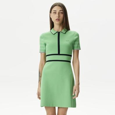 Lacoste içinde 5999 TL fiyatına Lacoste Kadın Flare Fit Polo Yaka Yeşil Elbise fırsatı