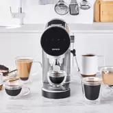 Karaca içinde 4499 TL fiyatına Karaca Coffee Art Inox Dijital 20 Bar Öğütülmüş Espresso Cappuccino ve Kapsül Kahve Makinesi fırsatı