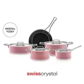 Karaca içinde 2999 TL fiyatına Karaca Swiss Crystal Mastermaid 9 Parça İndüksiyon Tabanlı Tencere Seti Pink fırsatı